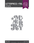 Hero Arts - Very Merry Collection - Letterpress + Foil Plate - Merry-ScrapbookPal