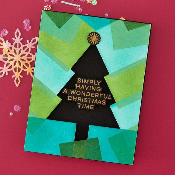Hero Arts - Very Merry Collection - Stamp & Cut - Modern Holiday Greetings-ScrapbookPal