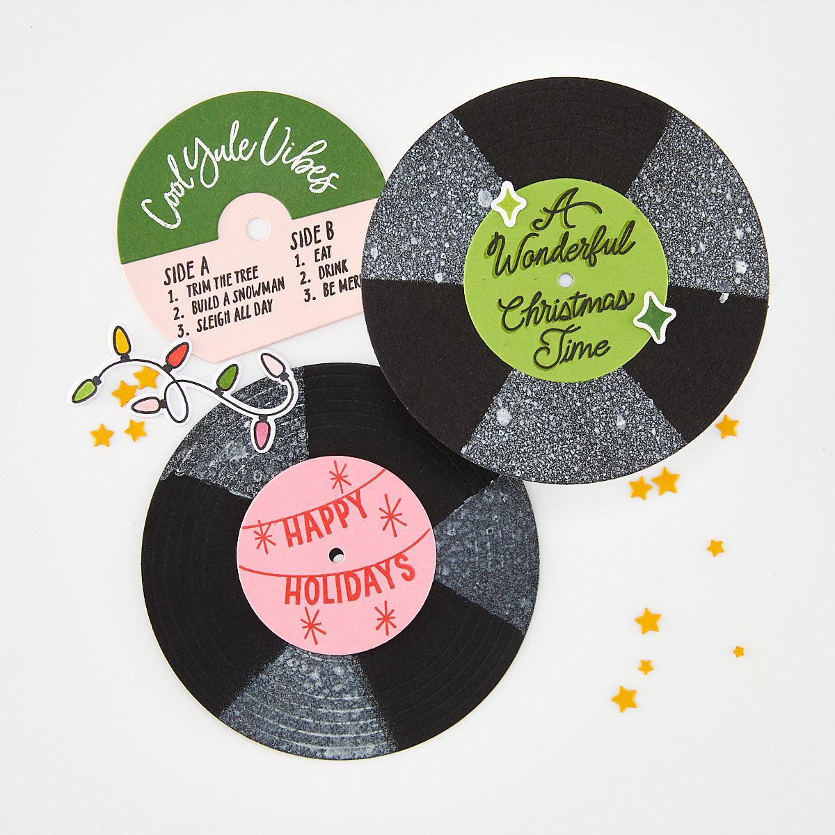 Hero Arts - Vintage Vinyl Collection - Clear Stamps - Wishing You-ScrapbookPal