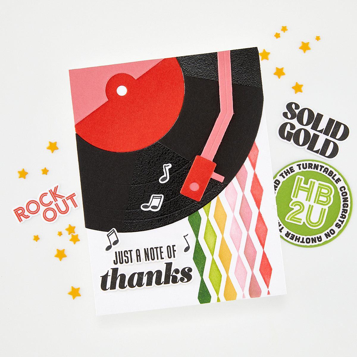Hero Arts - Vintage Vinyl Collection - Dies - Drop the Needle-ScrapbookPal