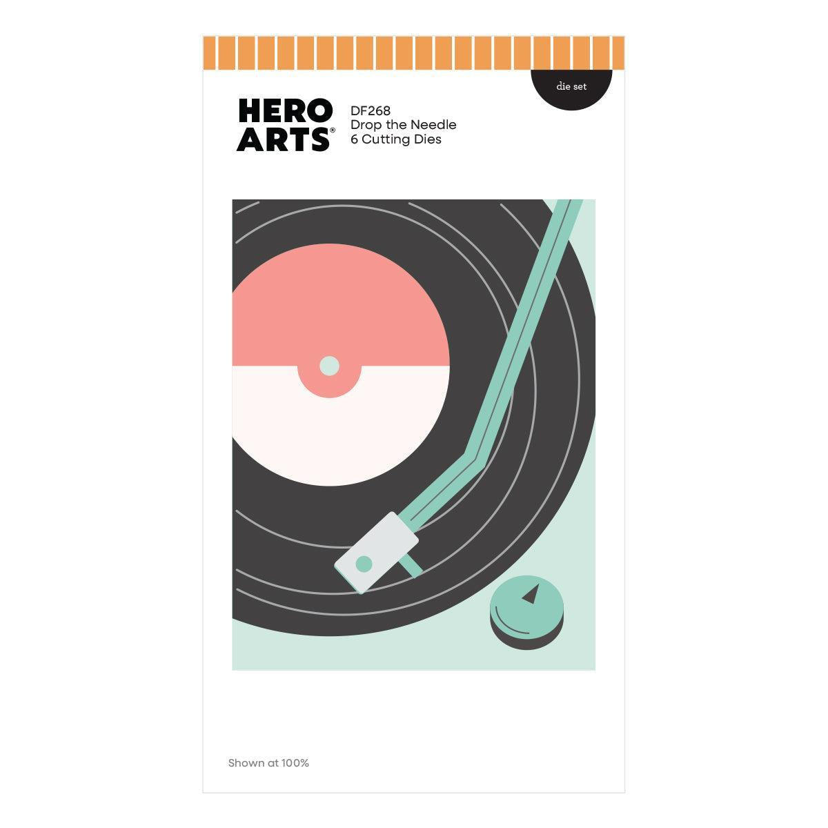 Hero Arts - Vintage Vinyl Collection - Dies - Drop the Needle-ScrapbookPal