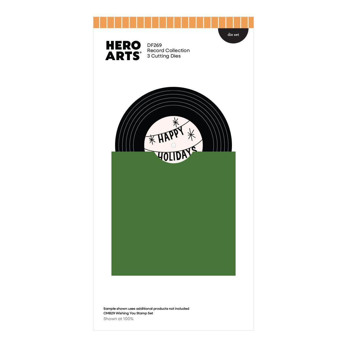Hero Arts - Vintage Vinyl Collection - Dies - Record Collection-ScrapbookPal