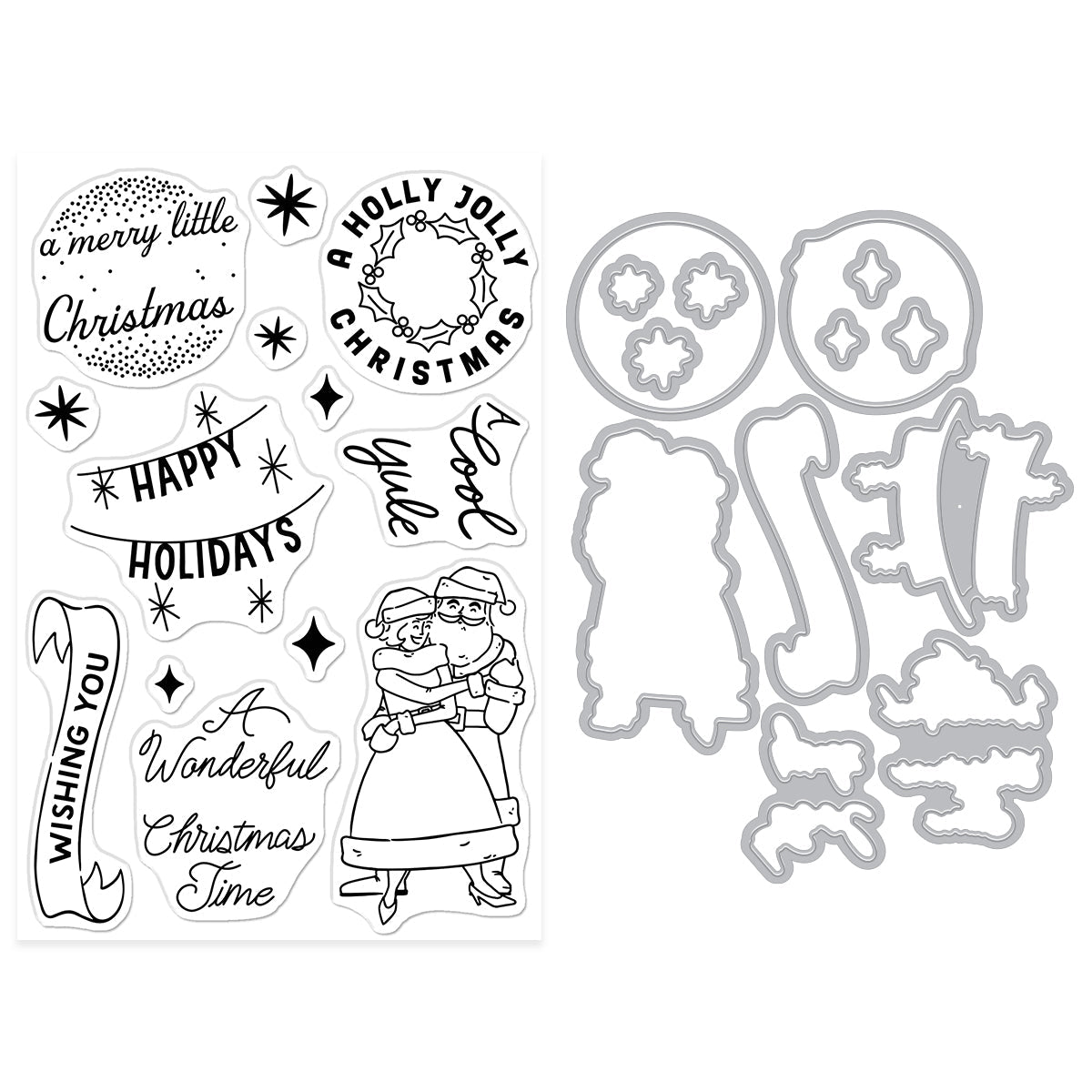 Hero Arts - Vintage Vinyl Collection - Stamp &amp; Cut - Wishing You-ScrapbookPal