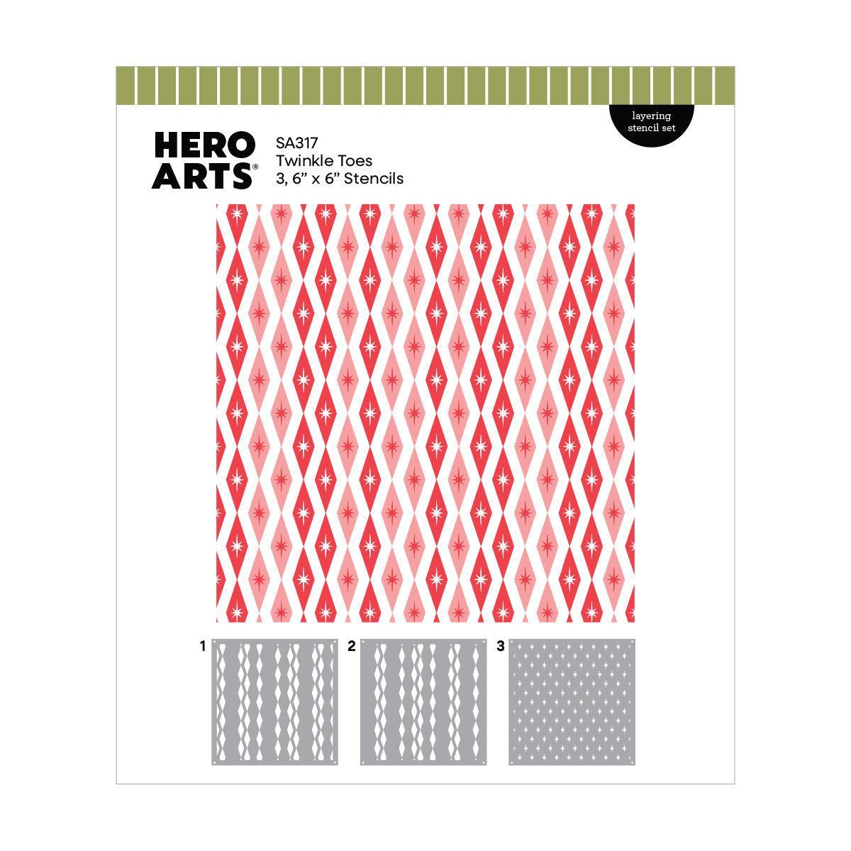 Hero Arts - Vintage Vinyl Collection - Stencils - Twinkle Toes-ScrapbookPal