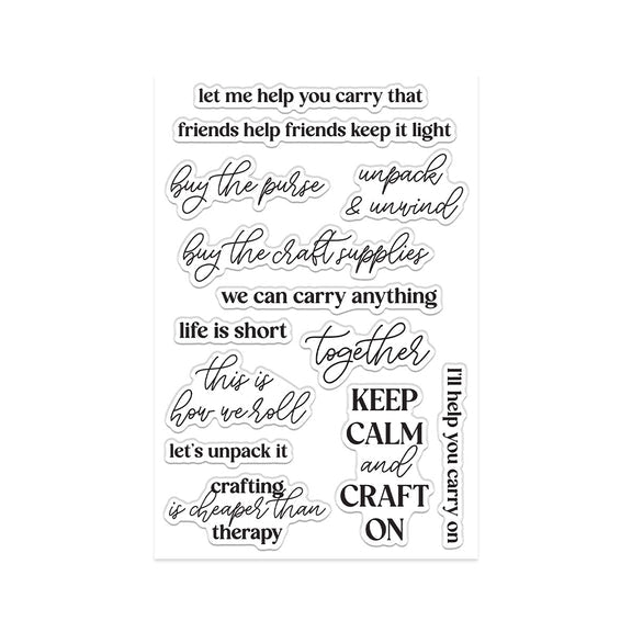 Hero Arts - We All Have Baggage Collection - Clear Stamps - Keep Calm Sentiments-ScrapbookPal