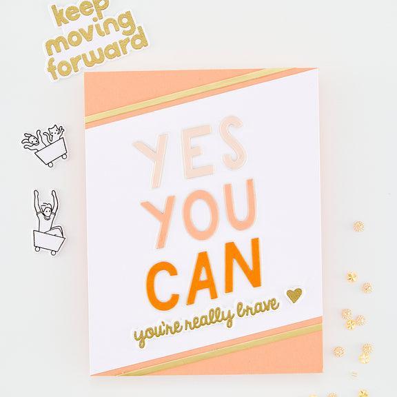 Hero Arts - What a Ride Collection - Dies - Yes You Can-ScrapbookPal