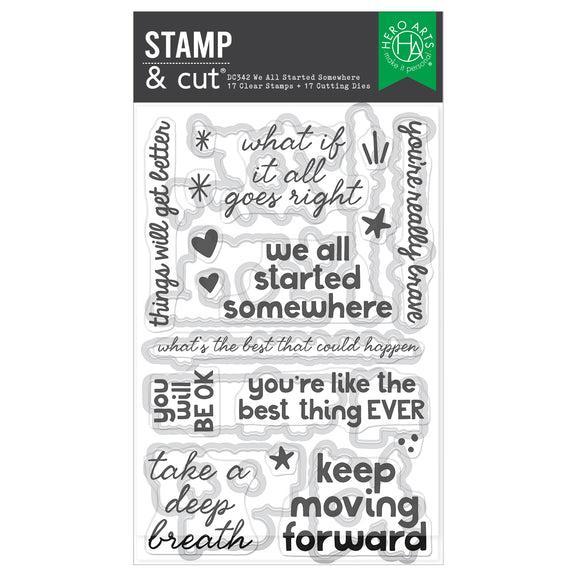 Hero Arts - What a Ride Collection - Stamp & Cut - We All Started Somewhere-ScrapbookPal
