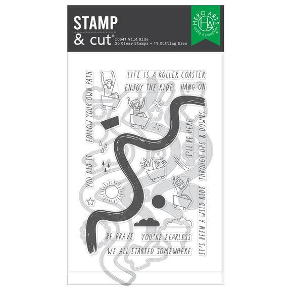 Hero Arts - What a Ride Collection - Stamp & Cut - Wild Ride-ScrapbookPal