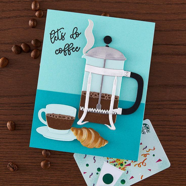 Hero Arts - What&#39;s Brewing? Collection - Dies - Coffee and Croissant-ScrapbookPal