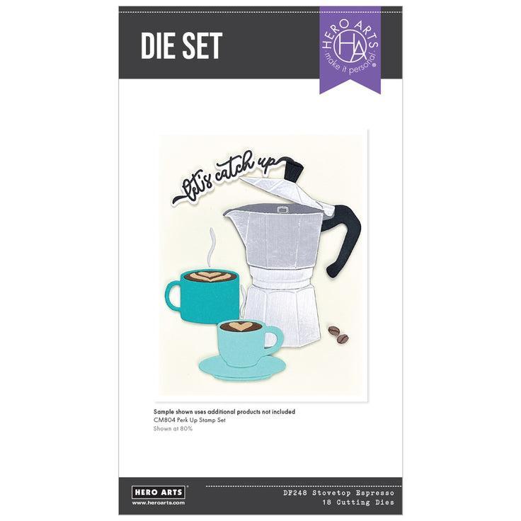 Hero Arts - What's Brewing? Collection - Dies - Stovetop Espresso-ScrapbookPal