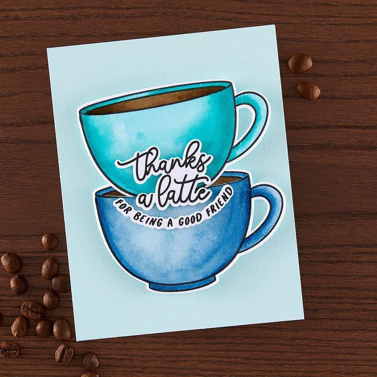 Hero Arts - What's Brewing? Collection - Stamp & Cut XL - Coffee or Tea-ScrapbookPal