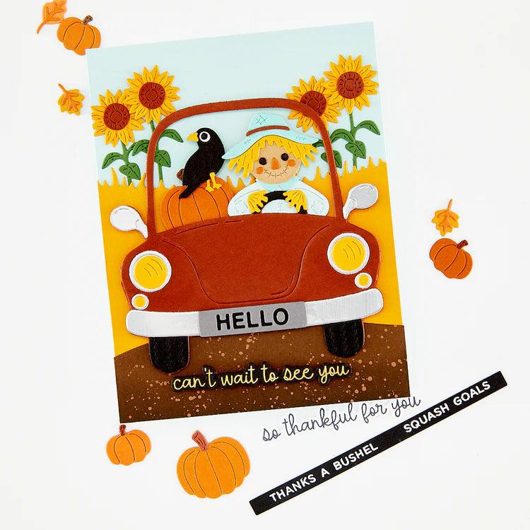 Hero Arts - Whimsical Wheels Collection - Clear Stamps - Autumn Greetings-ScrapbookPal