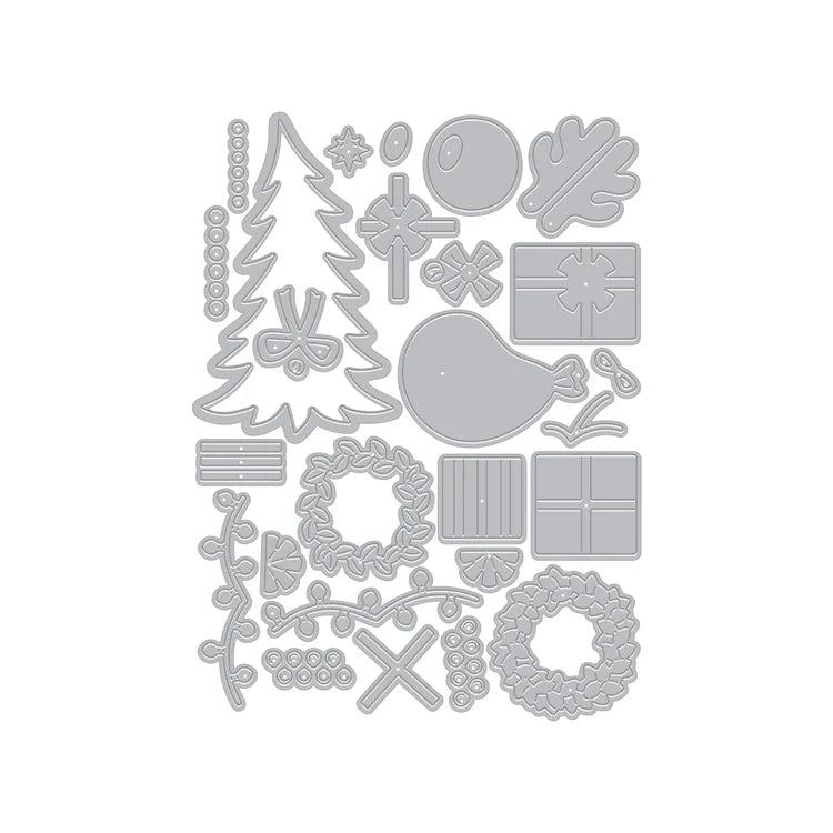 Hero Arts - Whimsical Wheels Collection - Dies - Beep Beep Holiday Extras-ScrapbookPal