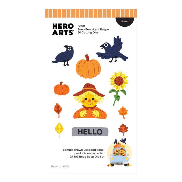 Hero Arts - Whimsical Wheels Collection - Dies - Beep Beep Leaf Peeper-ScrapbookPal