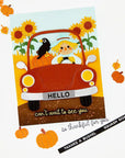 Hero Arts - Whimsical Wheels Collection - Letterpress + Foil & Cut - Fall Words-ScrapbookPal