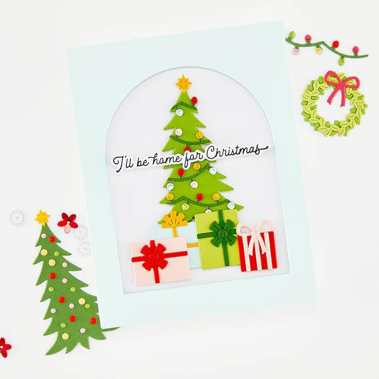 Hero Arts - Whimsical Wheels Collection - Letterpress + Foil & Cut - Winter Words-ScrapbookPal