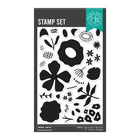 Hero Arts - You've Got a Friend Collection - Clear Stamps - Abstract Floral-ScrapbookPal