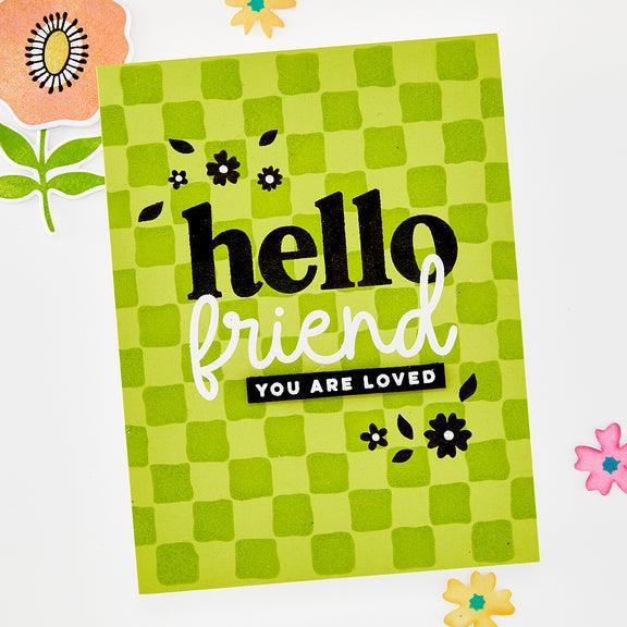Hero Arts - You've Got a Friend Collection - Clear Stamps &amp; Dies - Hello Friend-ScrapbookPal