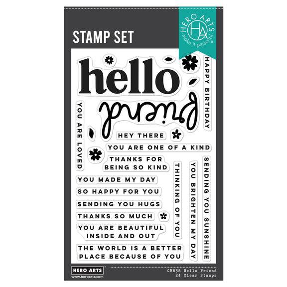 Hero Arts - You've Got a Friend Collection - Clear Stamps &amp; Dies - Hello Friend-ScrapbookPal