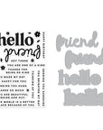 Hero Arts - You've Got a Friend Collection - Clear Stamps & Dies - Hello Friend-ScrapbookPal