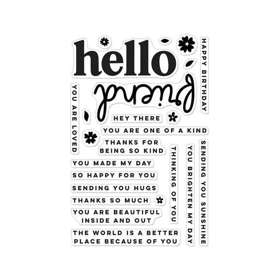 Hero Arts - You've Got a Friend Collection - Clear Stamps - Hello Friend-ScrapbookPal