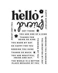Hero Arts - You've Got a Friend Collection - Clear Stamps - Hello Friend-ScrapbookPal