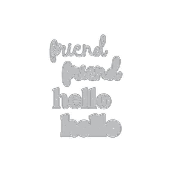 Hero Arts - You've Got a Friend Collection - Dies - Hello Friend-ScrapbookPal