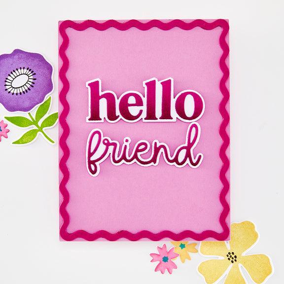 Hero Arts - You've Got a Friend Collection - Dies - Squiggly Rectangle Frames-ScrapbookPal