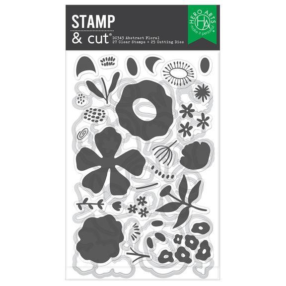 Hero Arts - You've Got a Friend Collection - Stamp &amp; Cut - Abstract Floral-ScrapbookPal