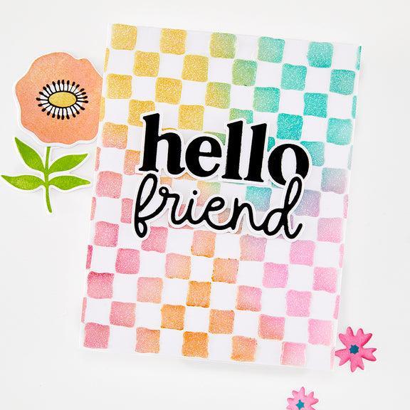 Hero Arts - You've Got a Friend Collection - Stencils - Check Please-ScrapbookPal