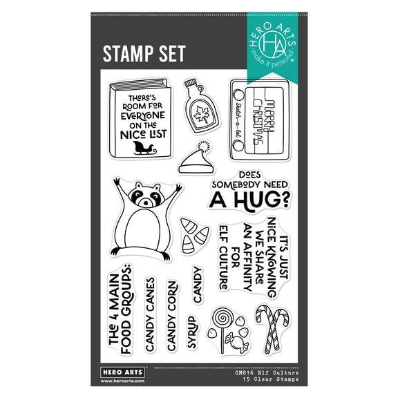 Hero Arts - Yule Fuel Collection - Clear Stamps - Elf Culture-ScrapbookPal