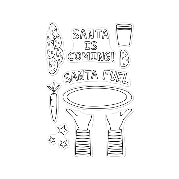 Hero Arts - Yule Fuel Collection - Clear Stamps - Santa Fuel-ScrapbookPal