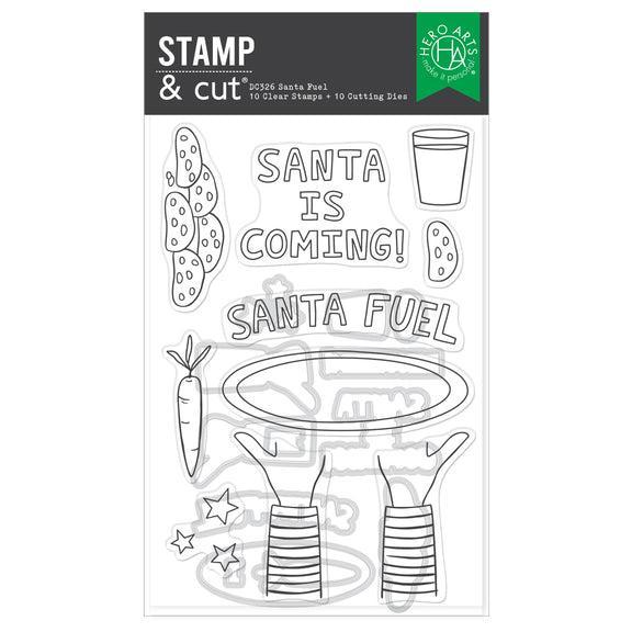 Hero Arts - Yule Fuel Collection - Stamp &amp; Cut - Santa Fuel-ScrapbookPal
