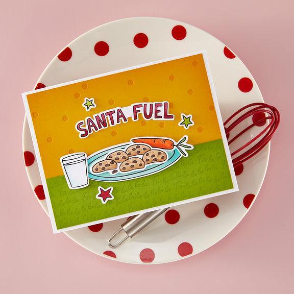 Hero Arts - Yule Fuel Collection - Stamp &amp; Cut - Santa Fuel-ScrapbookPal