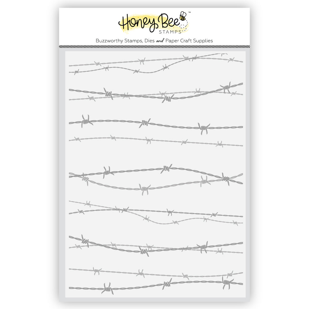 Honey Bee Stamps - 3D Embossing Folder - Barbed Wire-ScrapbookPal