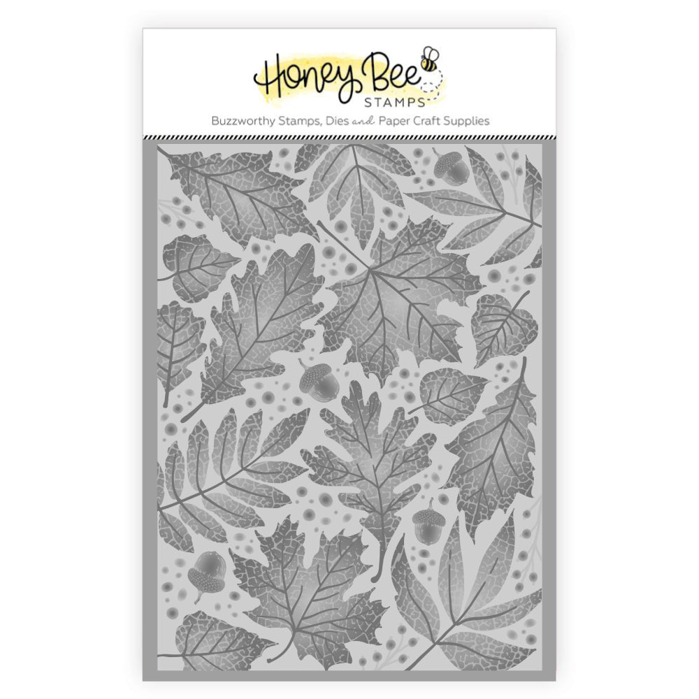 Honey Bee Stamps - 3D Embossing Folder - Fall Leaves-ScrapbookPal