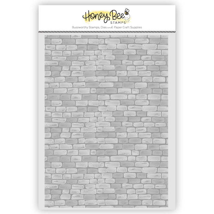 Honey Bee Stamps - 3D Embossing Folder - Rustic Brick Wall-ScrapbookPal