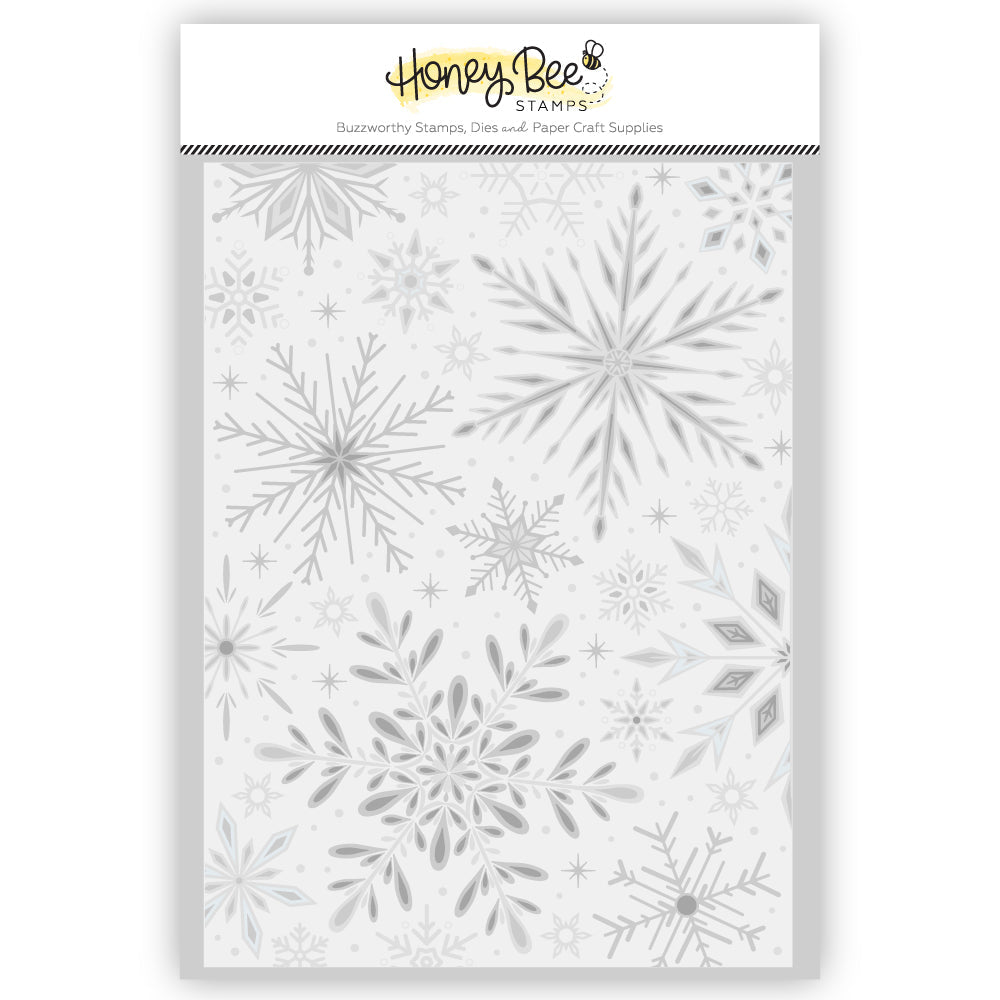 Honey Bee Stamps - 3D Embossing Folder - Snowflakes-ScrapbookPal