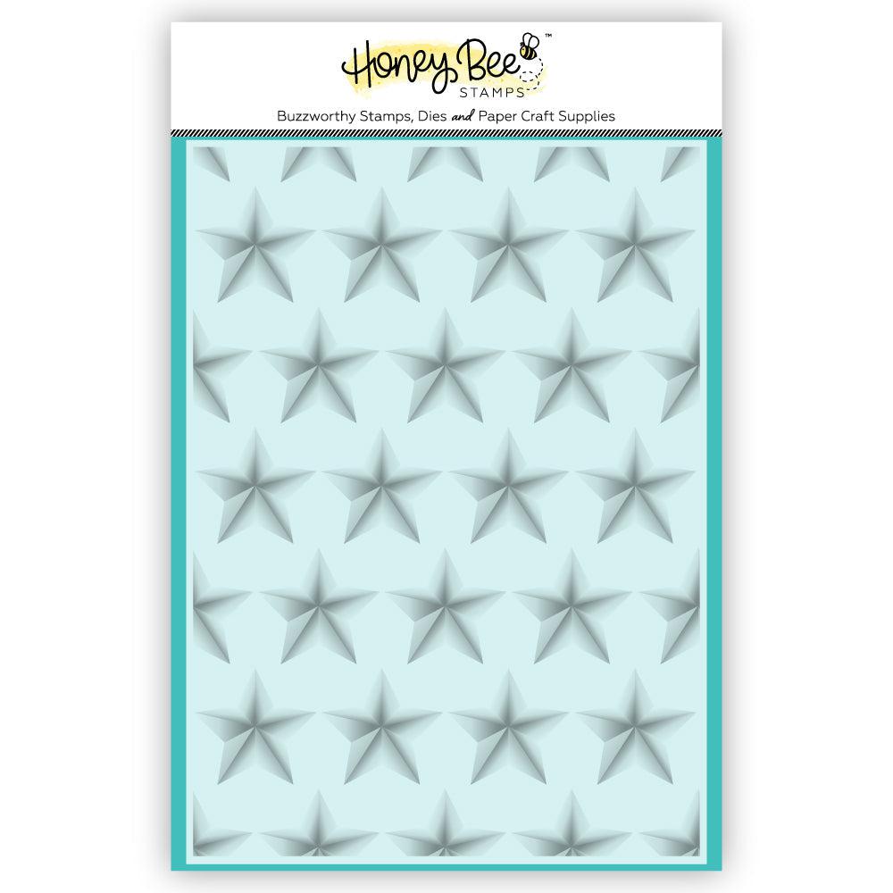 Honey Bee Stamps - 3D Embossing Folder - Star Spangled-ScrapbookPal