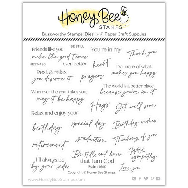 Honey Bee Stamps - Clear Stamps - Be Still-ScrapbookPal