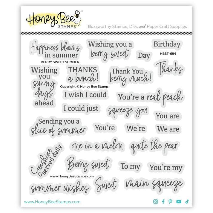 Honey Bee Stamps - Clear Stamps - Berry Sweet Summer-ScrapbookPal