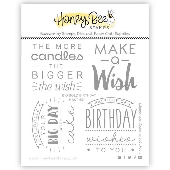 Honey Bee Stamps - Clear Stamps - Big Bold Birthday-ScrapbookPal