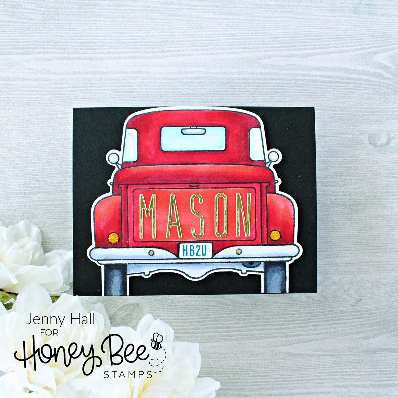 Honey Bee Stamps - Clear Stamps - Big Pickup Tailgate-ScrapbookPal