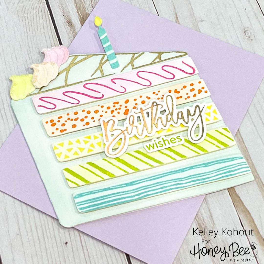 Honey Bee Stamps - Clear Stamps - Birthday Wishes-ScrapbookPal