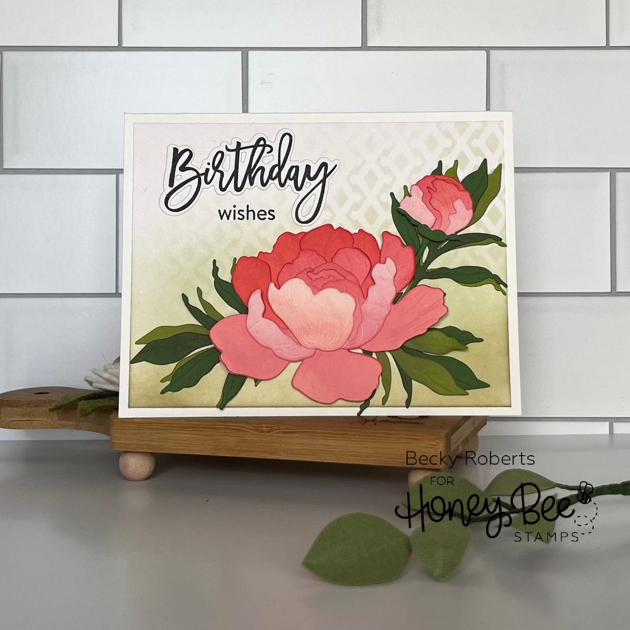 Honey Bee Stamps - Clear Stamps - Birthday Wishes-ScrapbookPal