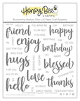 Honey Bee Stamps - Clear Stamps - Bitty Buzzwords-ScrapbookPal