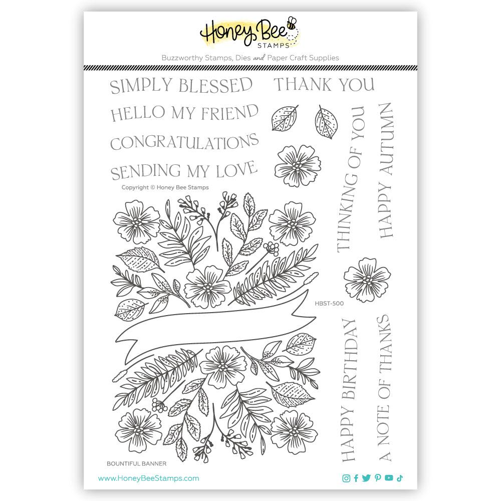 Honey Bee Stamps - Clear Stamps - Bountiful Banner-ScrapbookPal