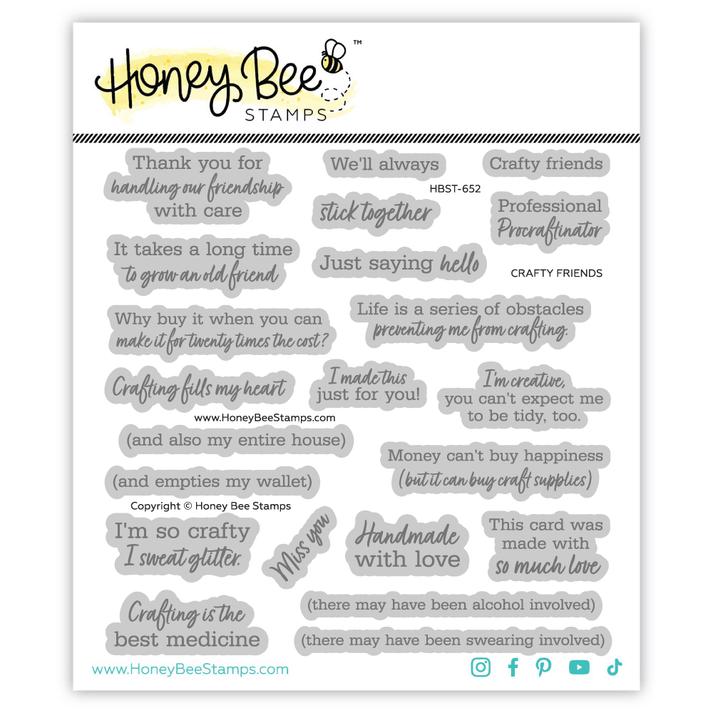 Honey Bee Stamps - Clear Stamps - Crafty Friends-ScrapbookPal