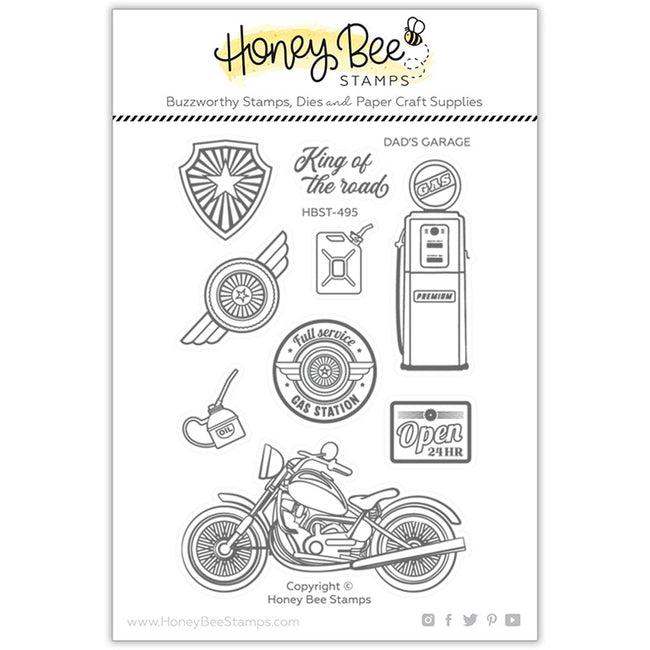 Honey Bee Stamps - Clear Stamps - Dad&#39;s Garage-ScrapbookPal