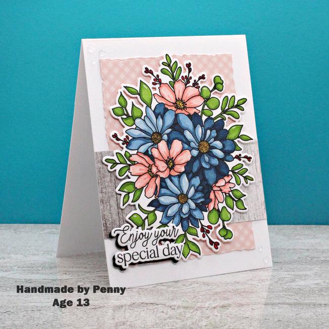 Honey Bee Stamps - Clear Stamps - Daisy Layers Bouquet-ScrapbookPal